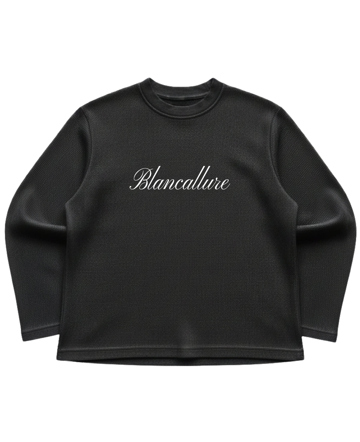 Blancallure-signature black waffle tee