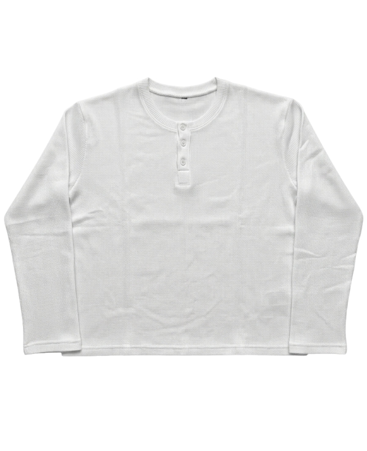 Ivory Waffle Henley